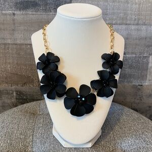 Black Flower Necklace